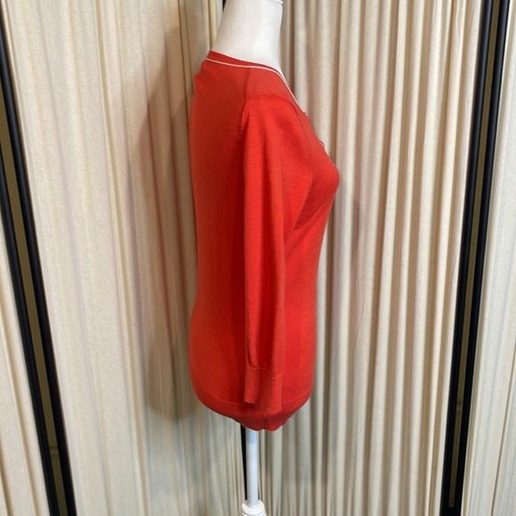 EUC- BANANA REPUBLIC ORANGE REDISH SOFT CARDIGAN SIZE SMALL - Picture 5 of 11